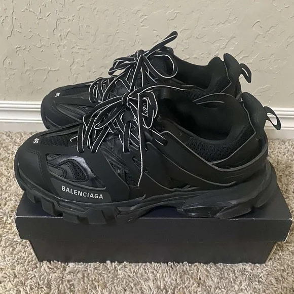 Balenciaga track black, size 11.5 or 45 Balenciaga Mens Triple Black Track Sneakers | eBay main image 2